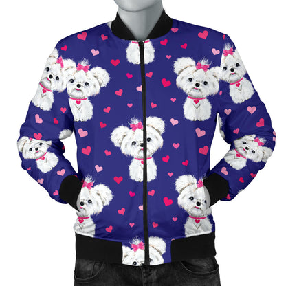 Maltese Pattern Print Design 02 Men Bomber Jacket