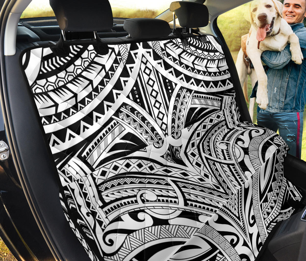Maori Pattern Print Design 06 Rear Dog Car Seat Cover Hammock