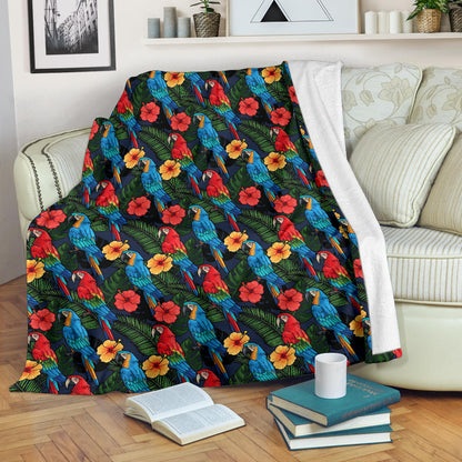 Parrot Pattern Print Design A01 Premium Blanket