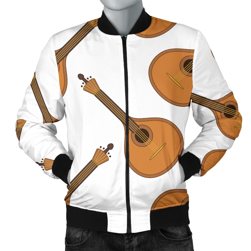 Mandolin Pattern Print Design 01 Men Bomber Jacket