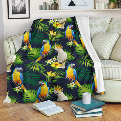 Parrot Pattern Print Design A03 Premium Blanket