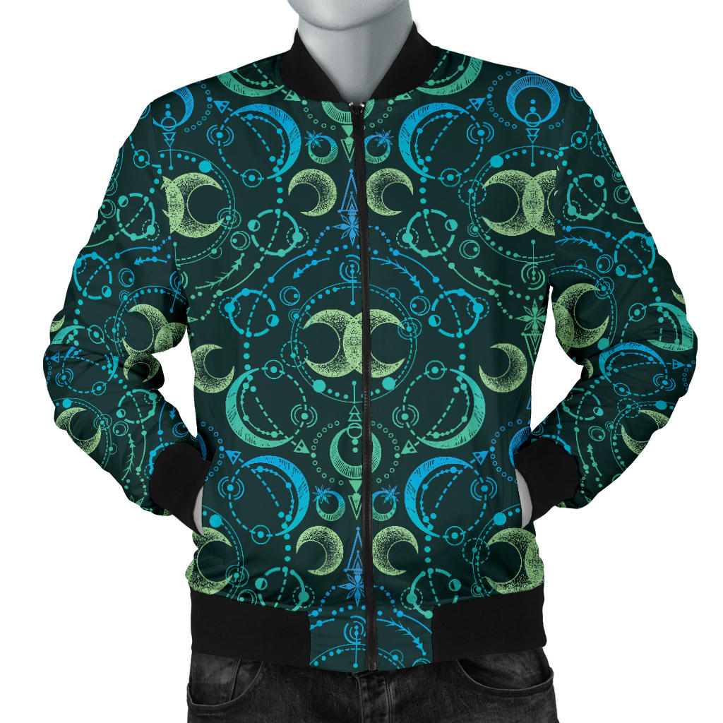 Celestial Pattern Print Design 07 Men Bomber Jacket