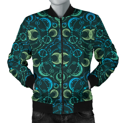 Celestial Pattern Print Design 07 Men Bomber Jacket