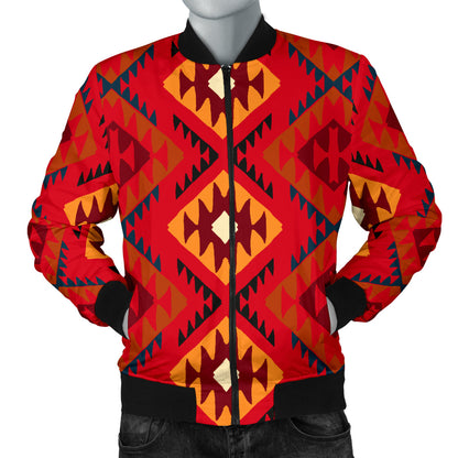 Aztec Pattern Print Design 06 Men Bomber Jacket