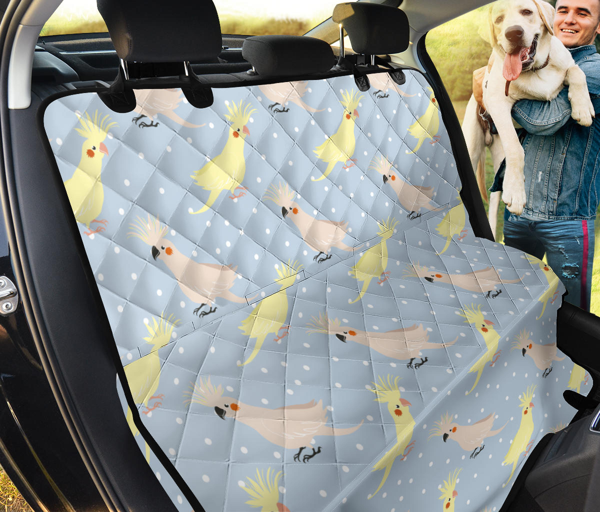 Cockatiel Pattern Print Design 03 Rear Dog Car Seat Cover Hammock
