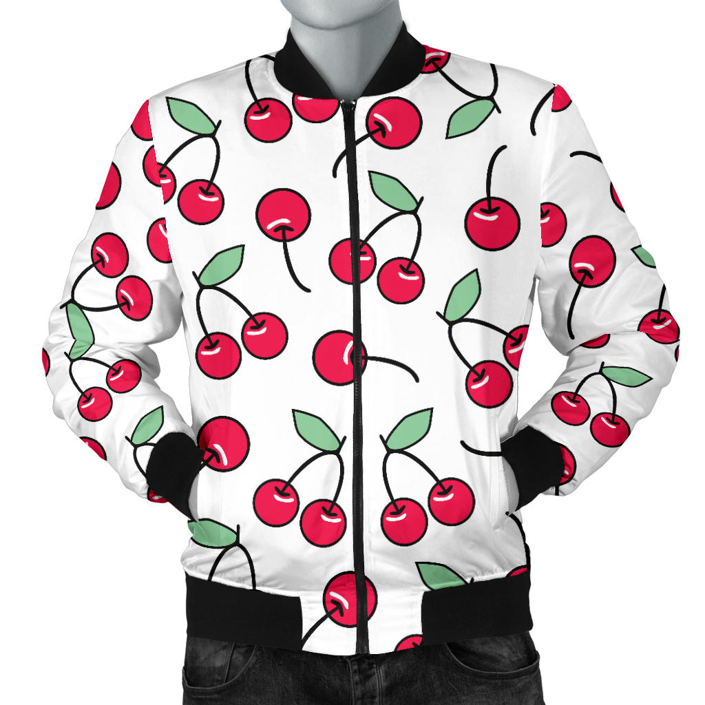 Cherry Pattern Print Design 03 Men Bomber Jacket