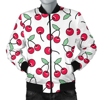 Cherry Pattern Print Design 03 Men Bomber Jacket