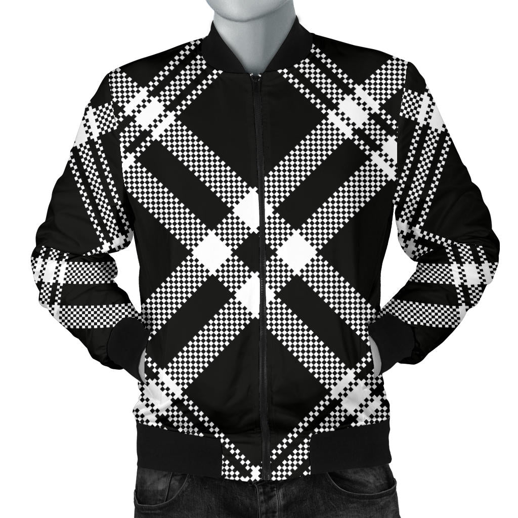 Madras Pattern Print Design 03 Men Bomber Jacket