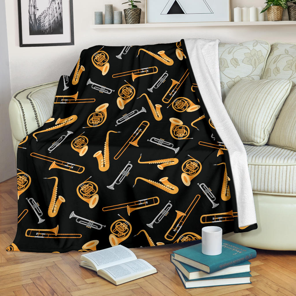 Jazz Pattern Print Design 01 Premium Blanket