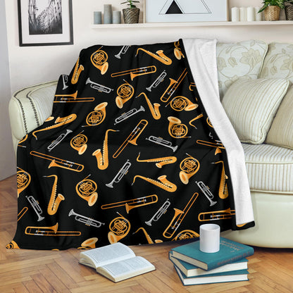 Jazz Pattern Print Design 01 Premium Blanket