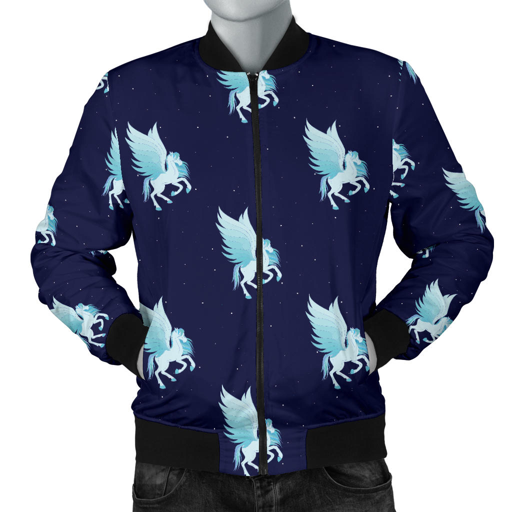Pegasus Pattern Print Design 03 Men Bomber Jacket