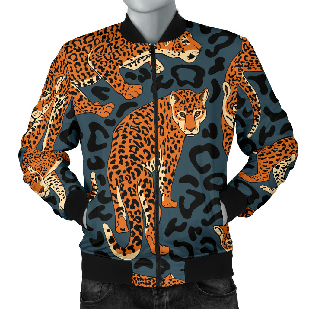 Jaguar Pattern Print Design 04 Men Bomber Jacket