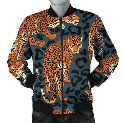 Jaguar Pattern Print Design 04 Men Bomber Jacket