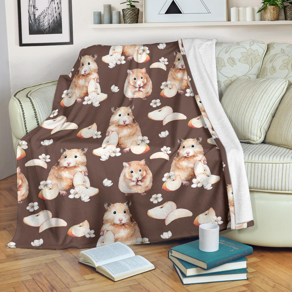 Hamster Pattern Print Design 03 Premium Blanket