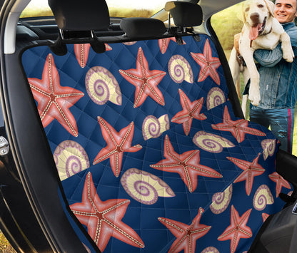 Starfish Pattern Print Design 03 Rear Dog Car Seat Cover Hammock
