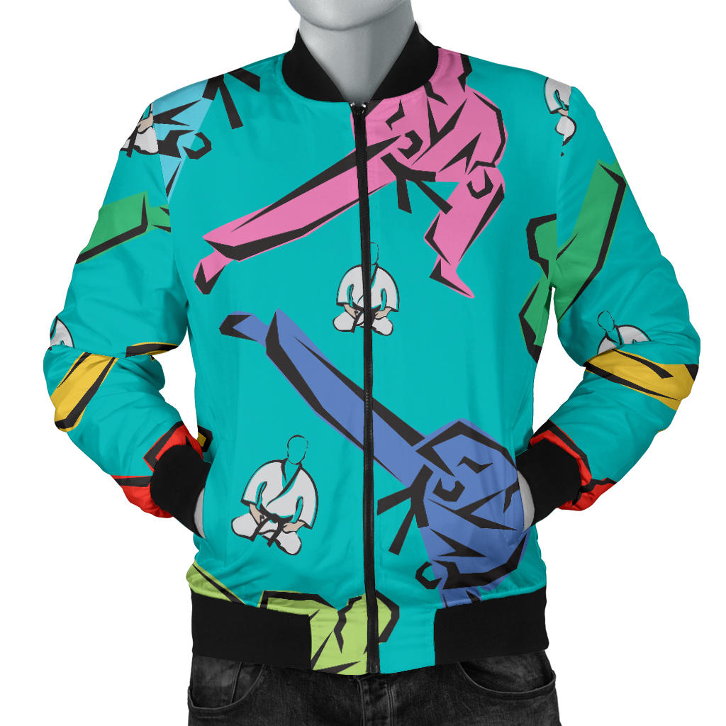 Judo Pattern Print Design 01 Men Bomber Jacket
