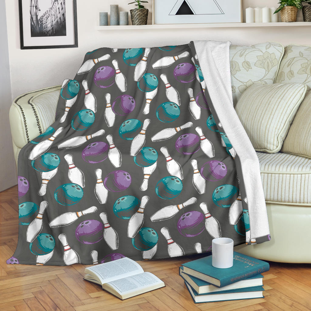 Bowling Pattern Print Design 03 Premium Blanket