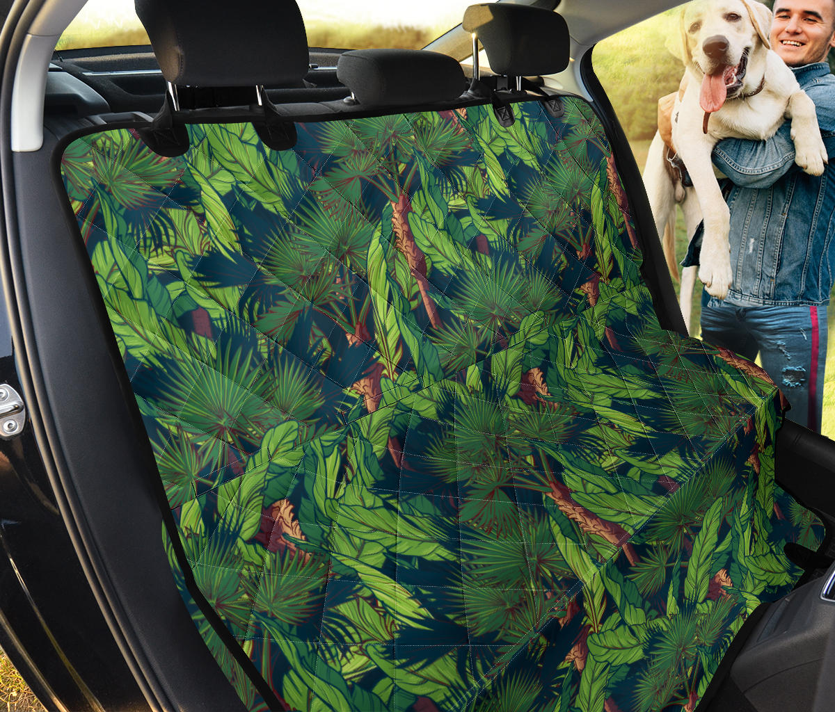 Rainforest Pattern Print Design A01 Rear Dog Car Seat Cover Hammock