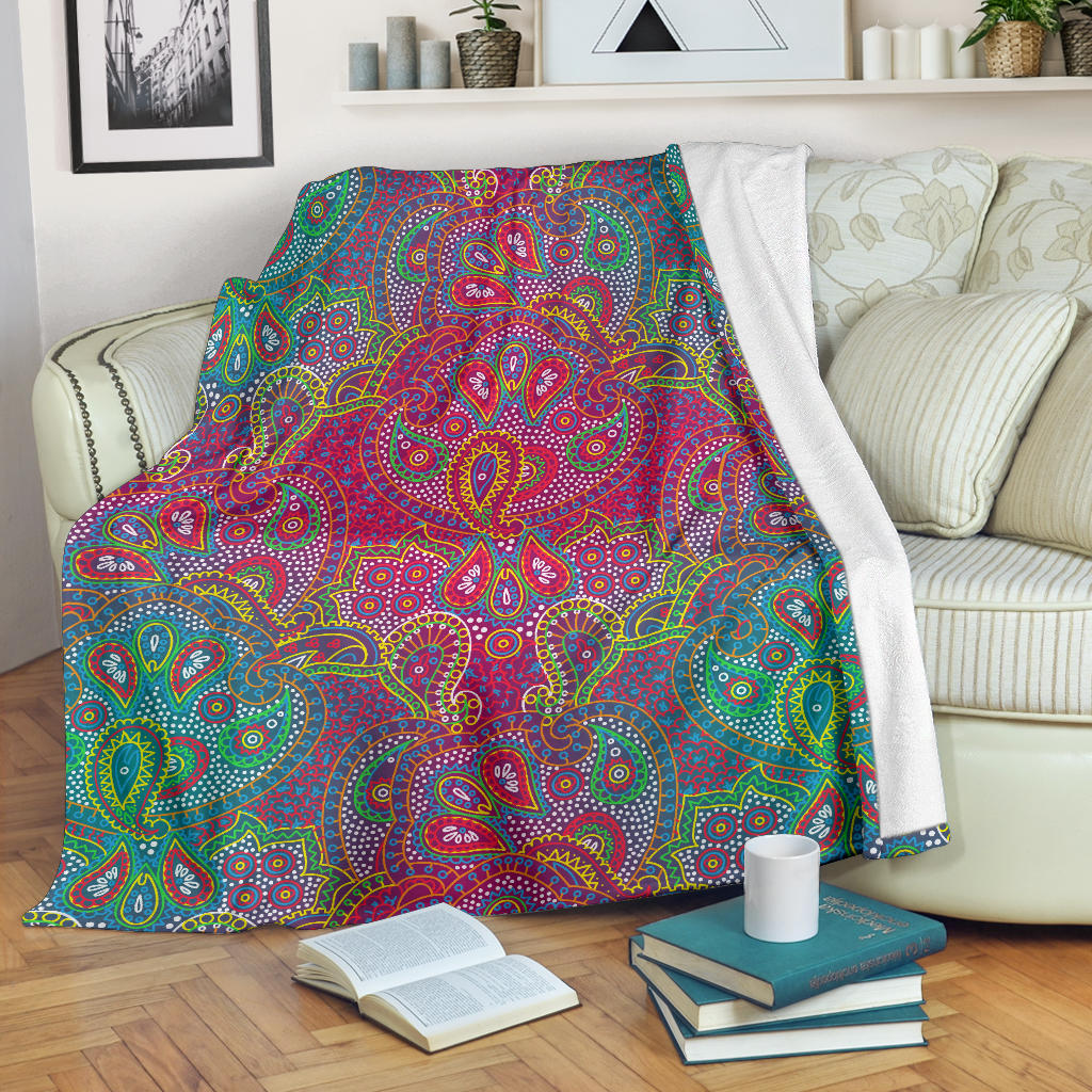 Boho Pattern Print Design 02 Premium Blanket