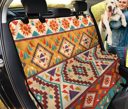 Navajo Pattern Print Design A01 Rear Dog Car Seat Cover Hammock