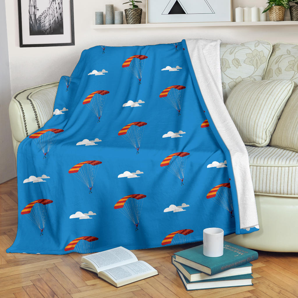 Skydiving Pattern Print Design 02 Premium Blanket