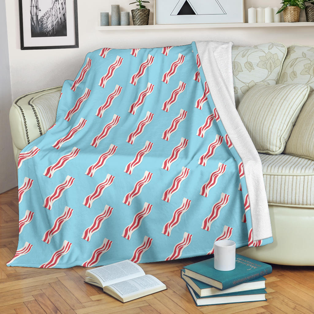 Bacon Pattern Print Design 03 Premium Blanket