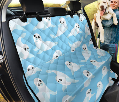 Sea Lion Cute Pattern Print Design 03 Rear Dog Car Seat Cover Hammock