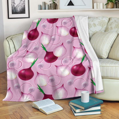 Onion Pattern Print Design A01 Premium Blanket