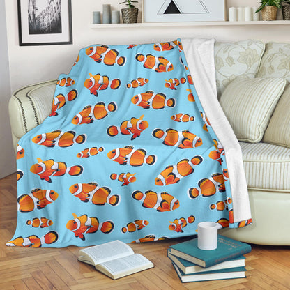 Clownfish Pattern Print Design 01 Premium Blanket