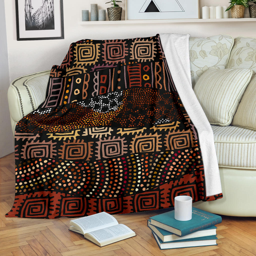 African Pattern Print Design 07 Premium Blanket