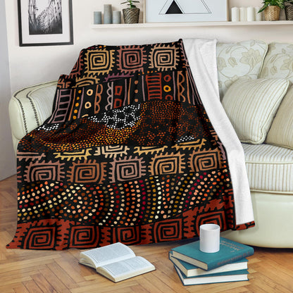 African Pattern Print Design 07 Premium Blanket