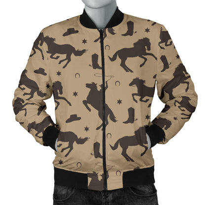 Cowboy Pattern Print Design 05 Men Bomber Jacket