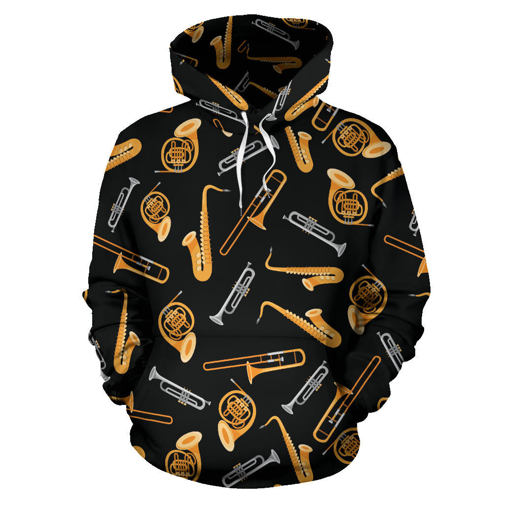 Jazz Pattern Print Design 01 Pullover Hoodie