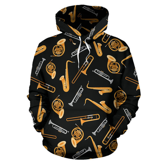 Jazz Pattern Print Design 01 Pullover Hoodie