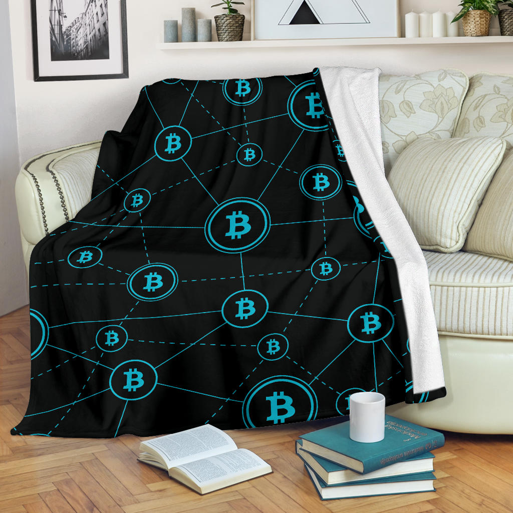 Cryptocurrency Pattern Print Design 01 Premium Blanket