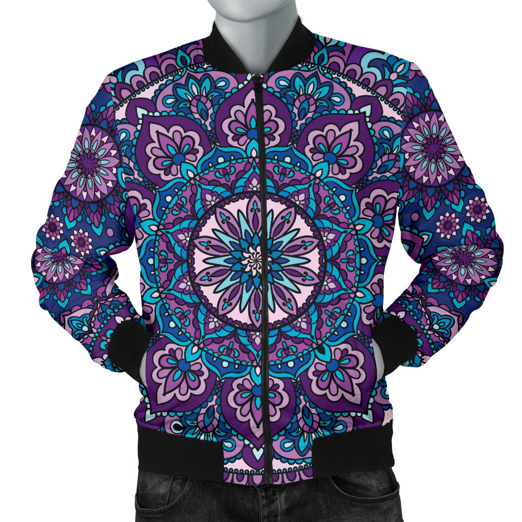 Medallion Pattern Print Design 05 Men Bomber Jacket