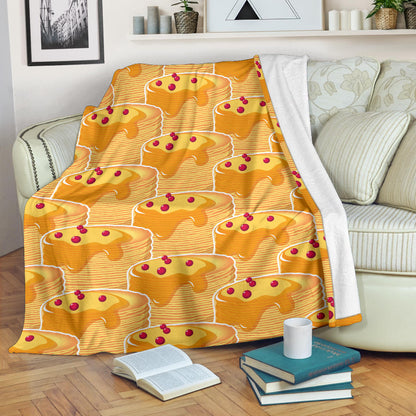 Pancake Pattern Print Design A04 Premium Blanket