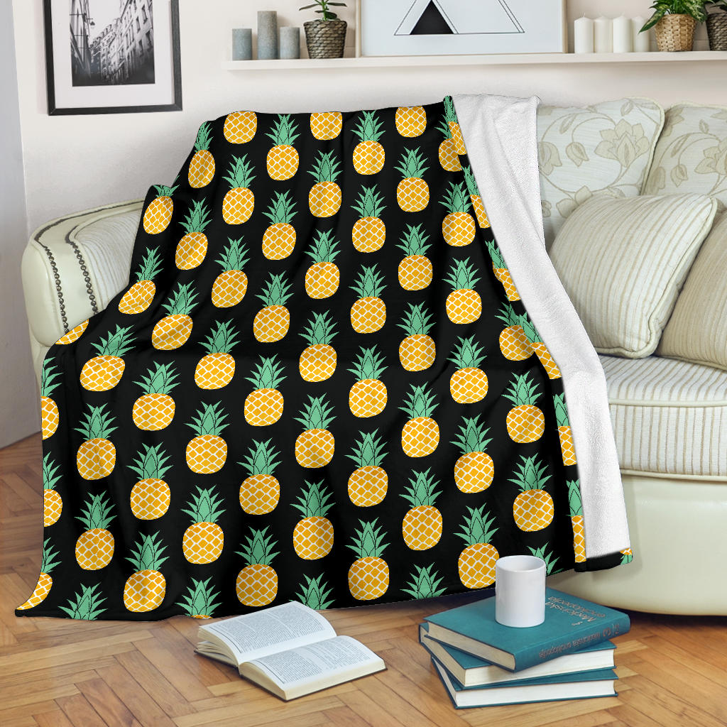 Pineapple Pattern Print Design A03 Premium Blanket