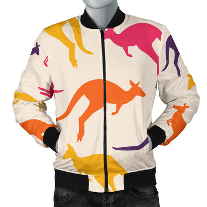 Kangaroos Pattern Print Design 01 Men Bomber Jacket