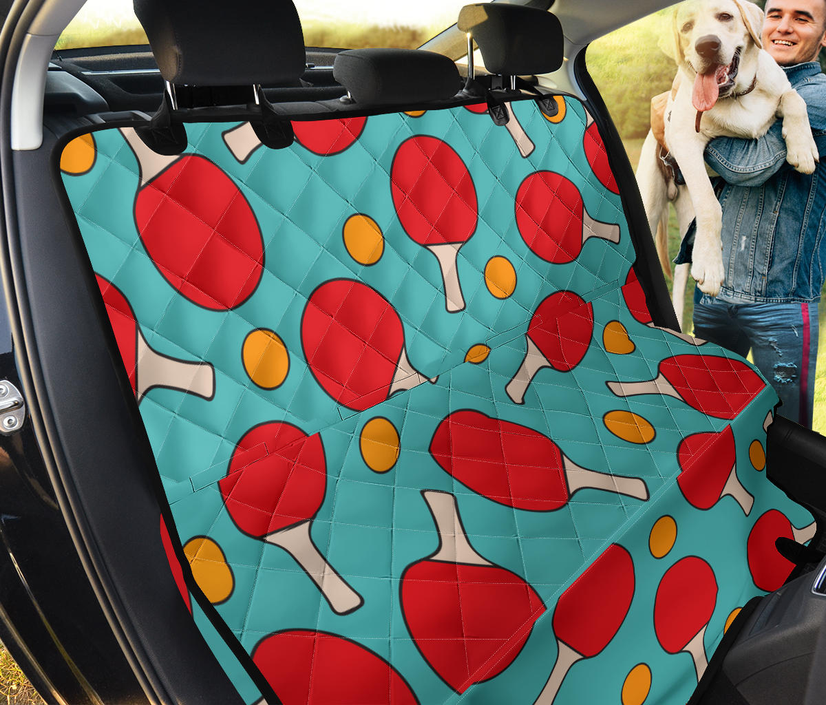 Ping Pong Pattern Print Design A01 Rear Dog Car Seat Cover Hammock