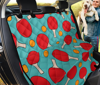 Ping Pong Pattern Print Design A01 Rear Dog Car Seat Cover Hammock