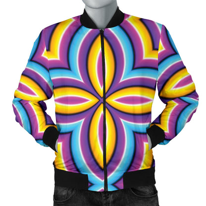 Optical illusion Pattern Print Design A03 Men Bomber Jacket