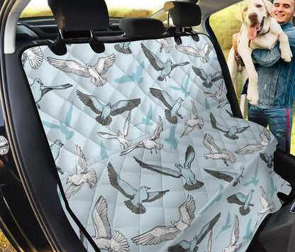 Pigeon Pattern Print Design 03 Rear Dog Car Seat Cover Hammock