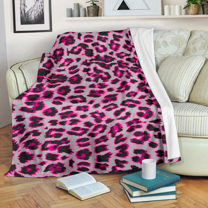 Leopard Pattern Print Design 02 Premium Blanket