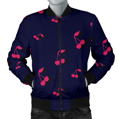 Cherry Pattern Print Design 02 Men Bomber Jacket