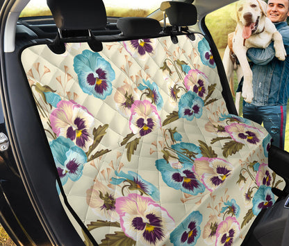 Pansy Pattern Print Design A02 Rear Dog Car Seat Cover Hammock