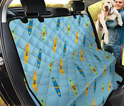 Kayak Pattern Print Design 04 Rear Dog Car Seat Cover Hammock