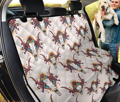 Buffalo Head Pattern Print Design 02 Rear Dog Car Seat Cover Hammock