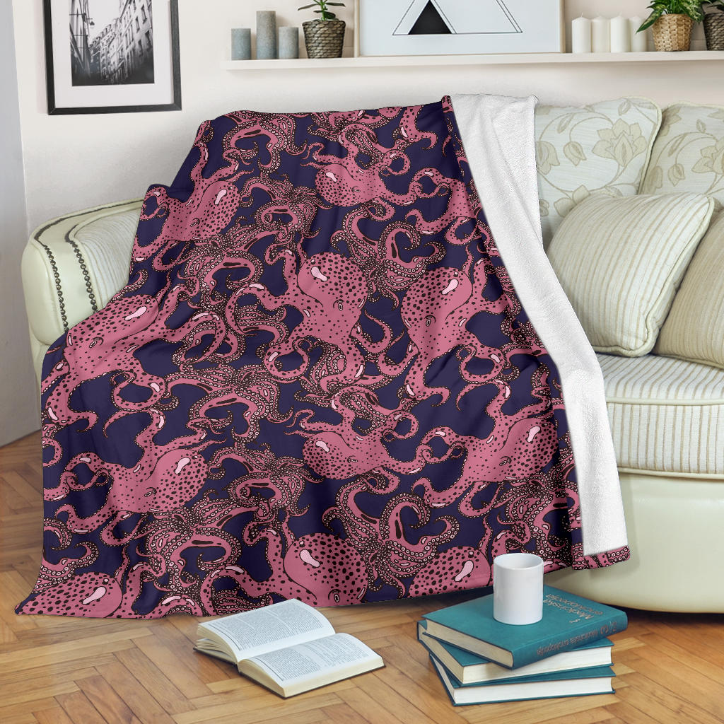 Octopus Pattern Print Design A03 Premium Blanket