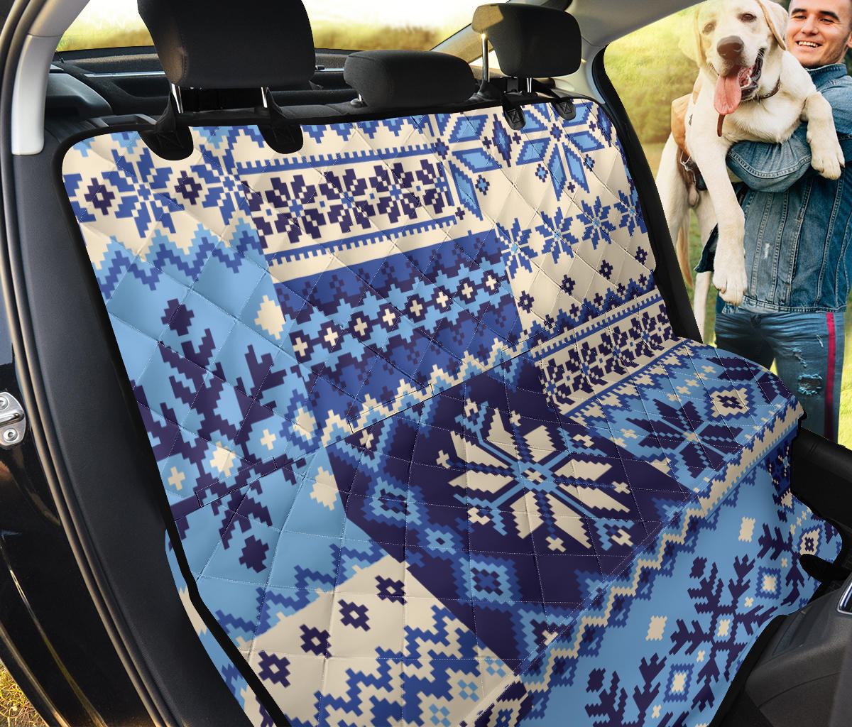 Nordic Pattern Print Design A04 Rear Dog Car Seat Cover Hammock